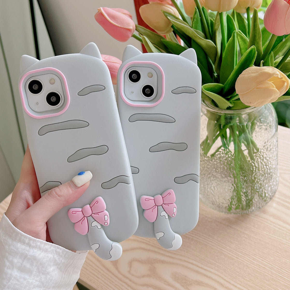 iPhone Grey Cat Phone Case - Cat Phone Case