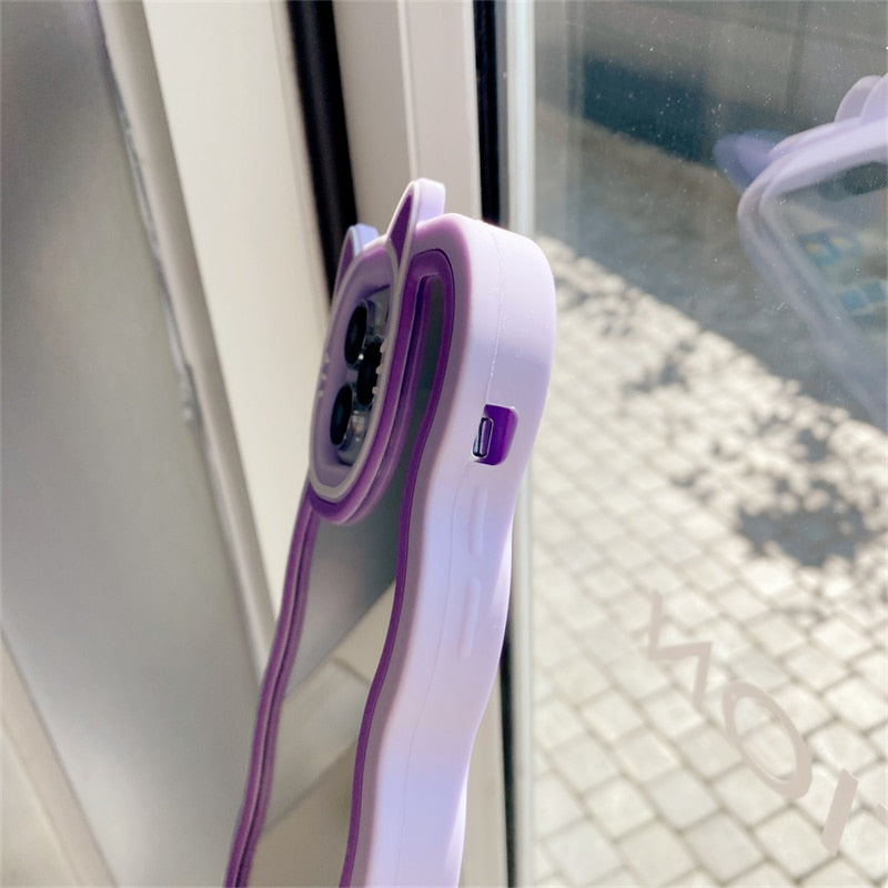 iPhone Kawaii Cat Stand Mirror Phone Case - Cat Phone Case