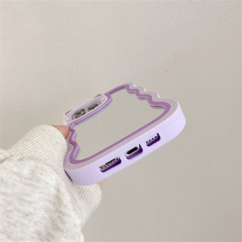 iPhone Kawaii Cat Stand Mirror Phone Case - Cat Phone Case