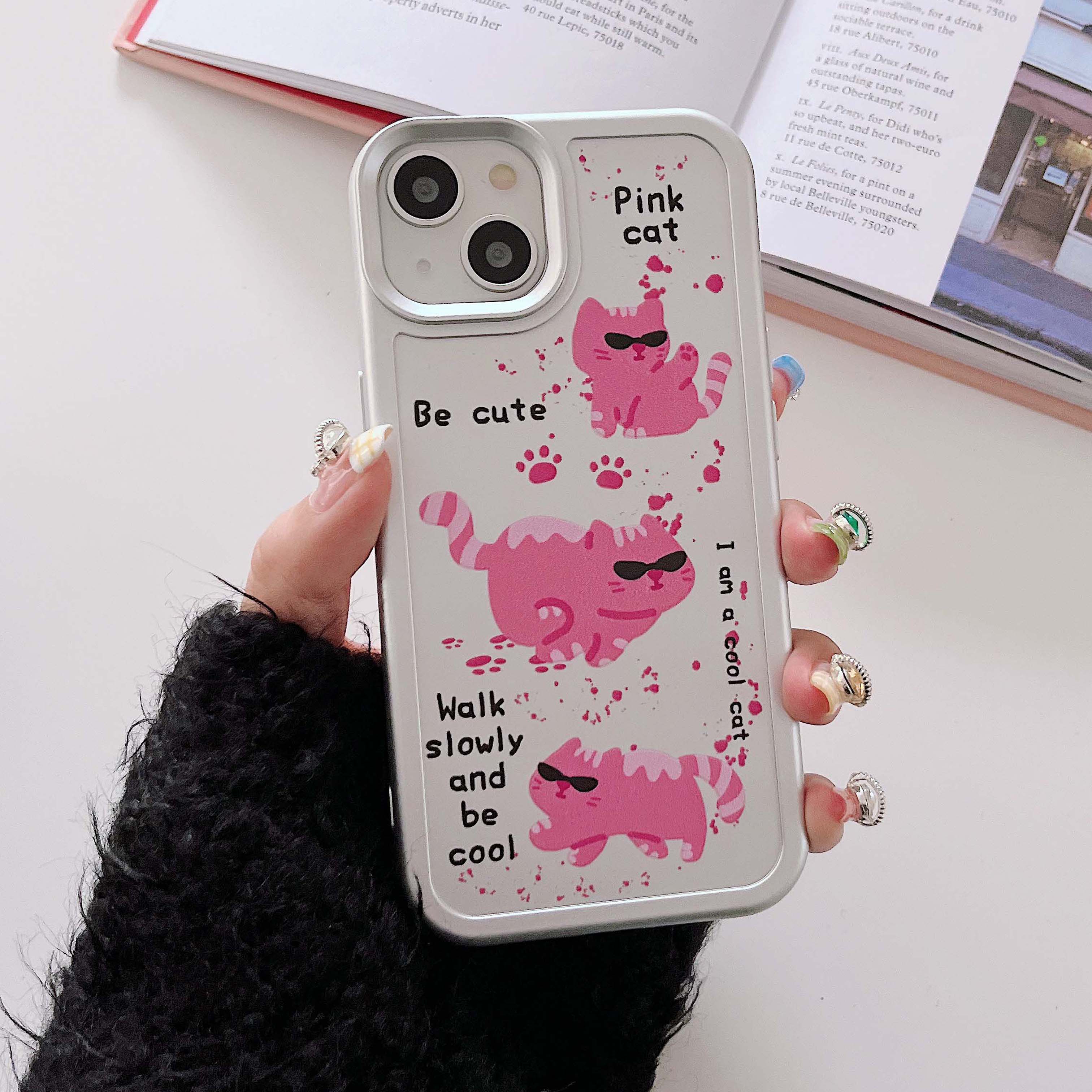 iPhone Pink Cat Phone Case - for iphone x xs - Cat Phone