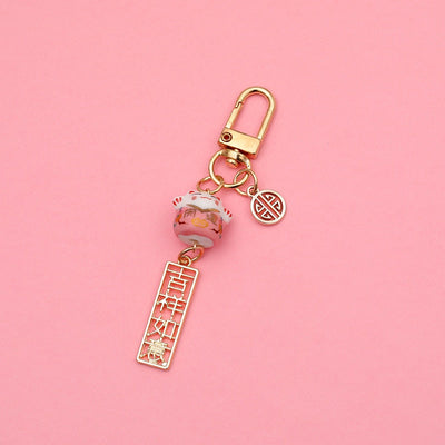 Japanese Cat Keychain - Pink - Cat Keychains
