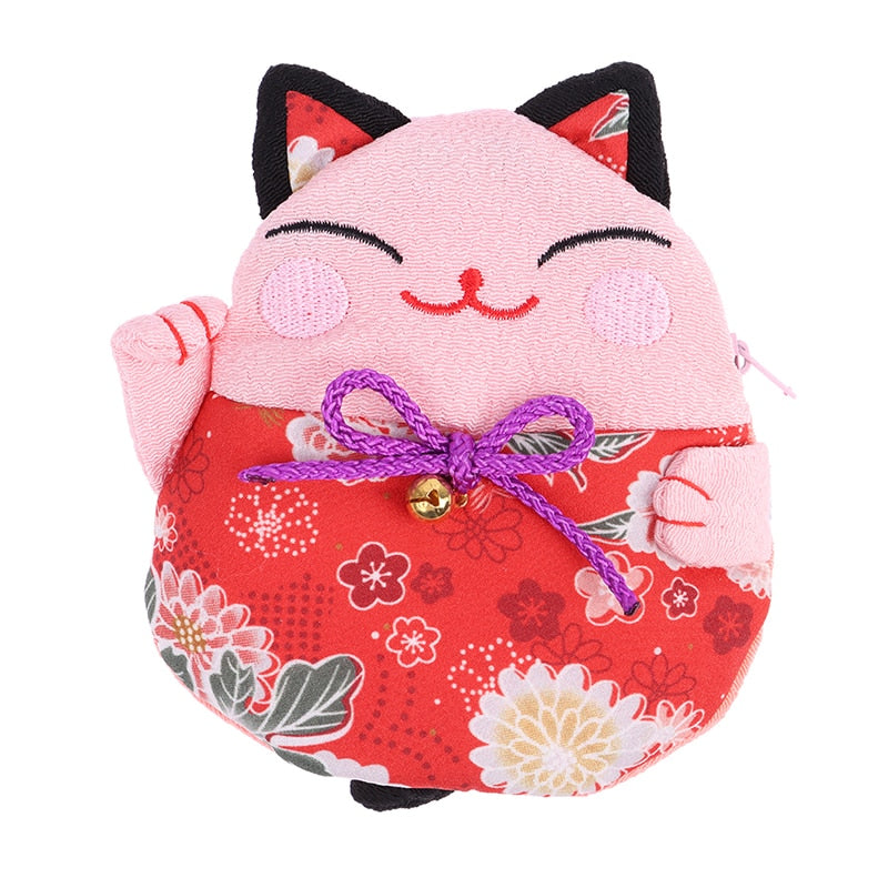 Japanese Cat Purse - Red - Cat purse