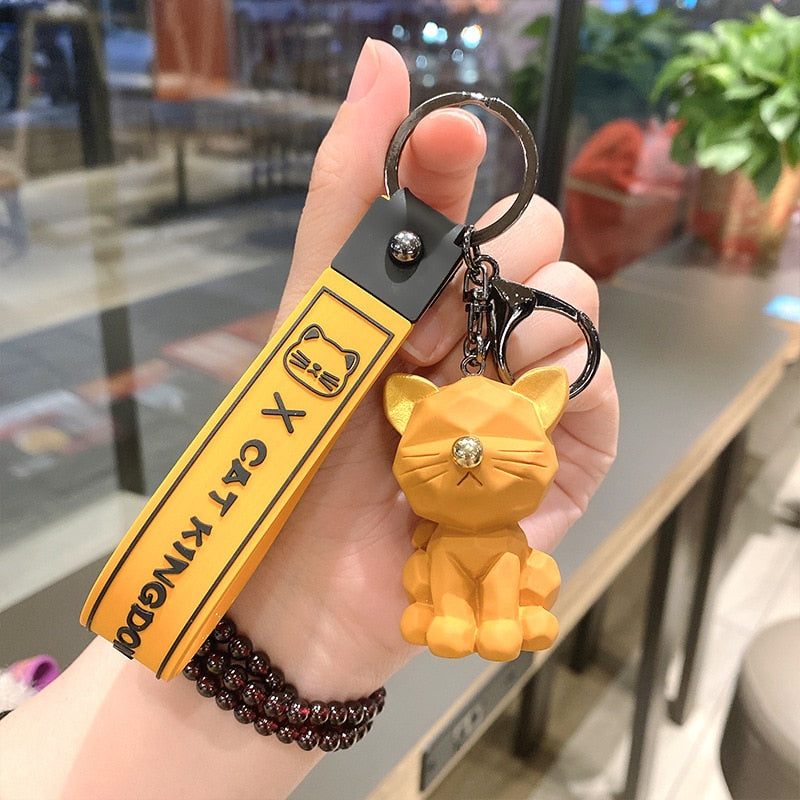 Jelly Cat Keychain - Yellow - Cat Keychains