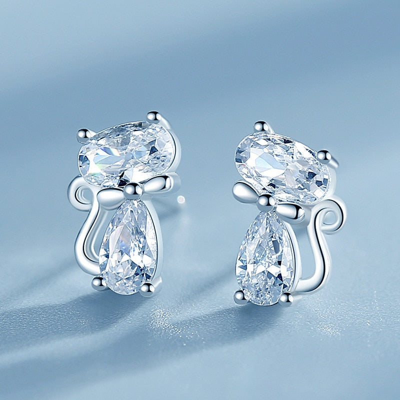 Jewel Cat Earrings - Cat earrings