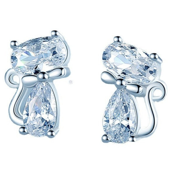 Jewel Cat Earrings - Cat earrings