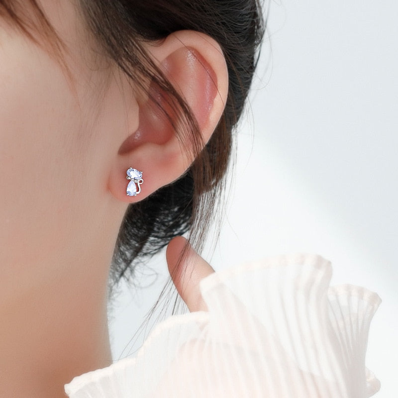 Jewel Cat Earrings - Cat earrings