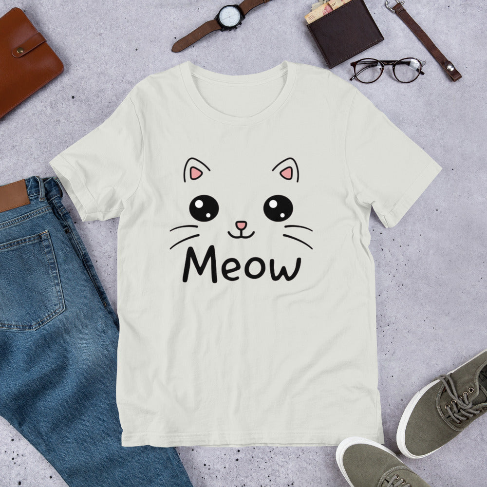 Kawaii cat shirt - Silver / S