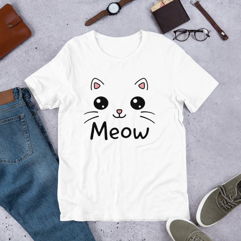 Kawaii cat shirt - White / XS