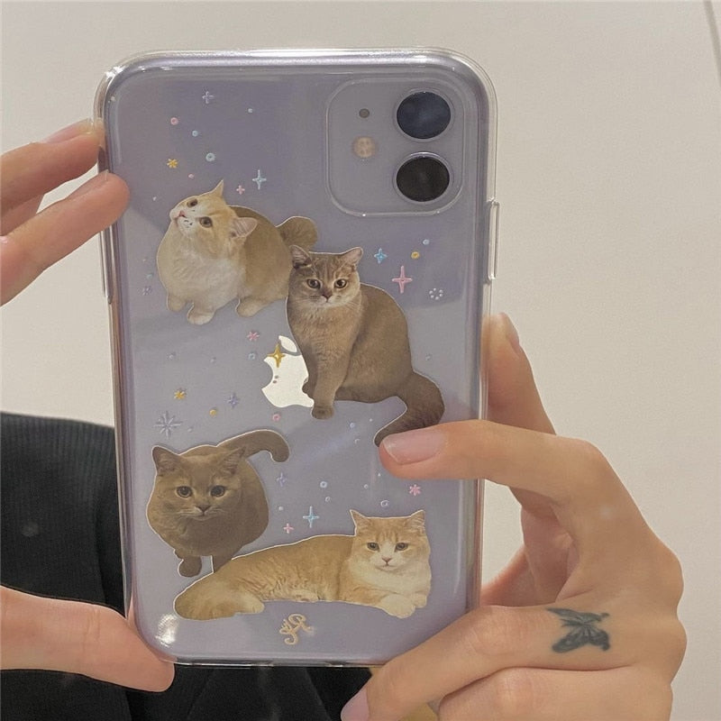 Kawaii Clear Cat iPhone Case - Cat Phone Case