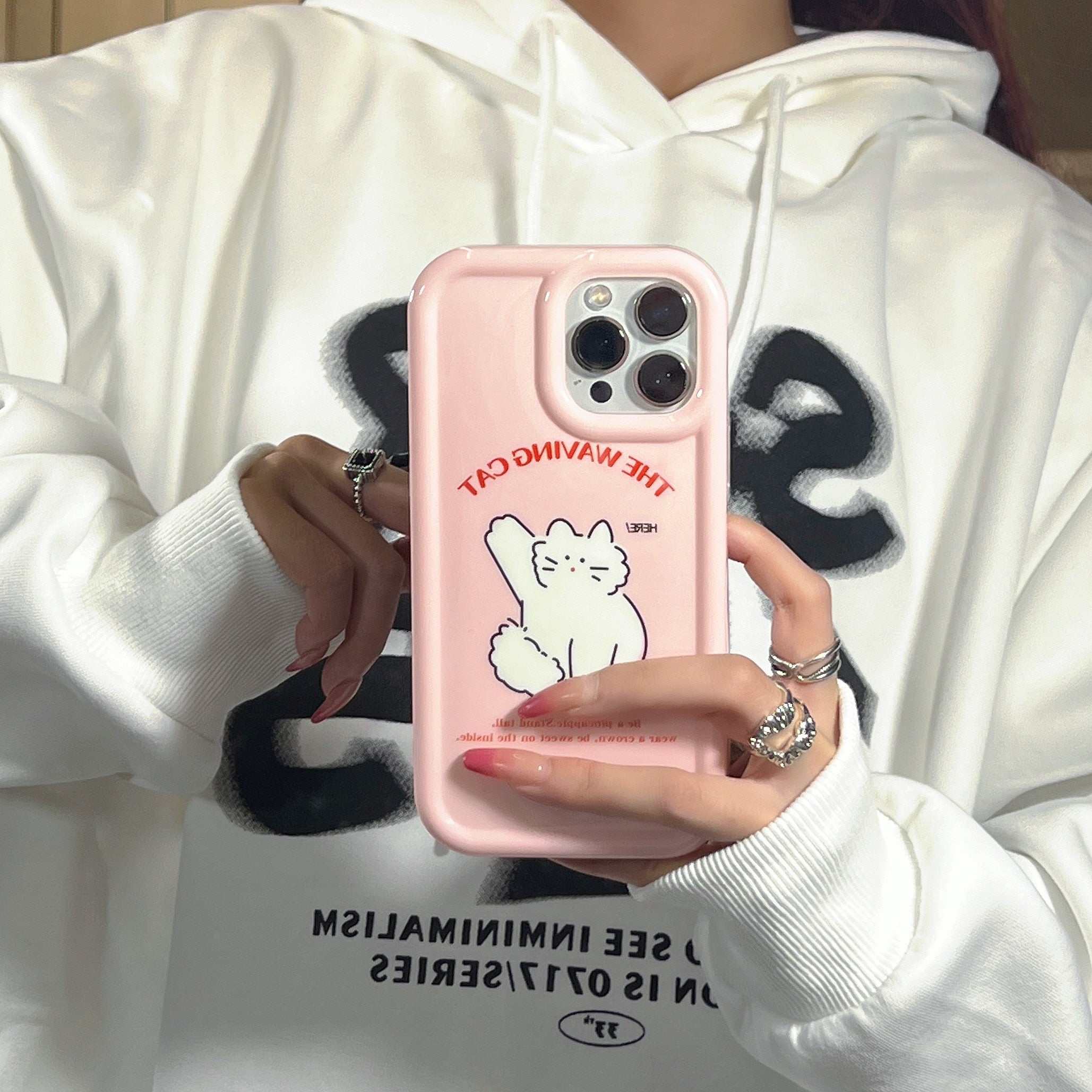 Kawaii Pink Cat iPhone Case - Cat Phone Case