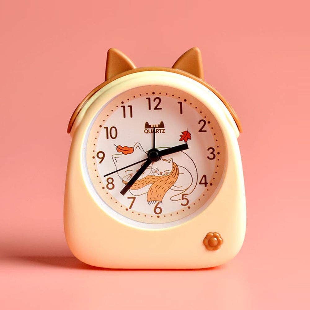 Kids Cat Alarm Clock - Orange