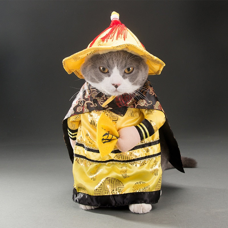 King Costume for Cats - Gold / S