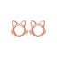 Kitty Cat Earrings - Rose Gold - Cat earrings