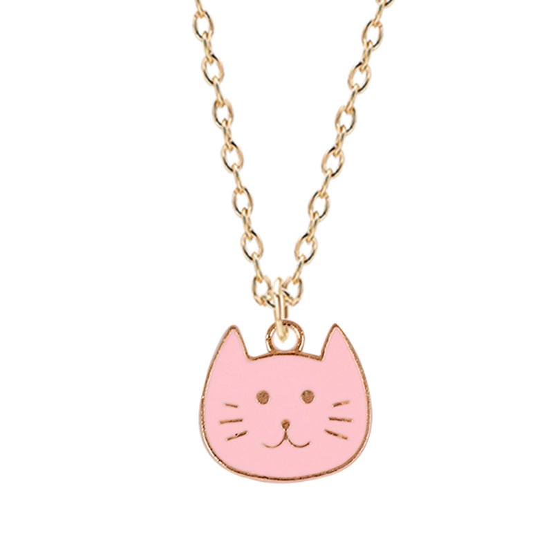 Kitty Cat Necklace - Pink - Cat necklace