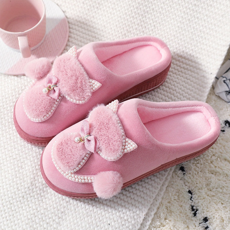 Kitty Cat Slippers - Pink / 36 - Cat slippers