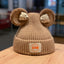 Korean Cat Beanie - Adult / Khaki - Cat beanie