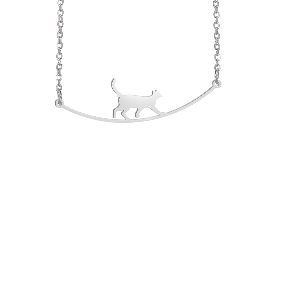 Lauren Conrad Cat Necklace - Silver - Cat necklace