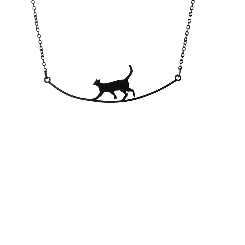 Lauren Conrad Cat Necklace - Black - Cat necklace