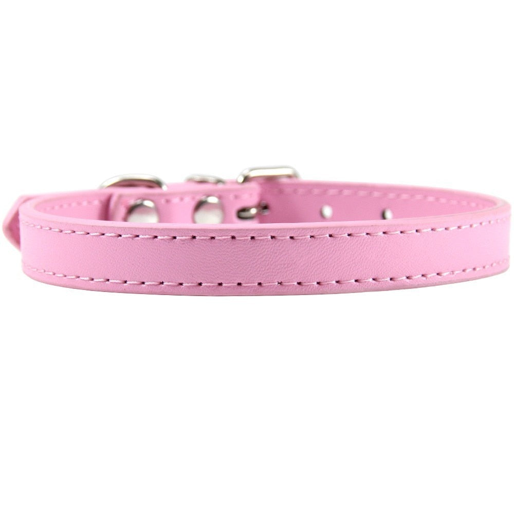 Leather Cat Collars - Pink / XS - Cat collars