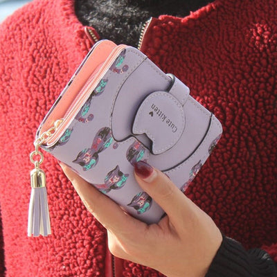 Leather Cat Purse - Cat purse