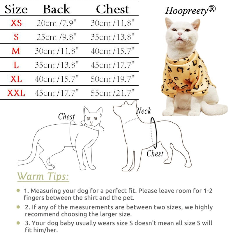 Leopard Clothes for Cats - Clothes for cats