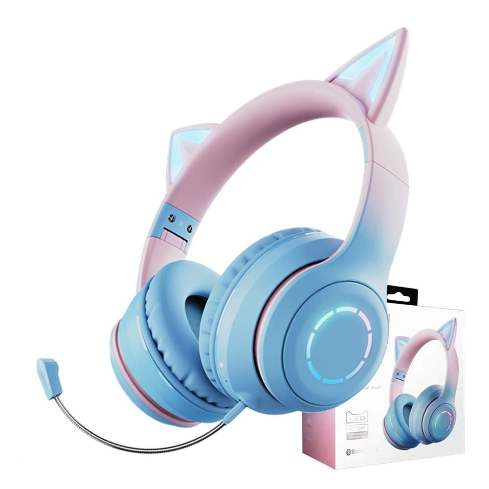 Light Up Cat Ear headphones - Blue - Light Up Cat Ear