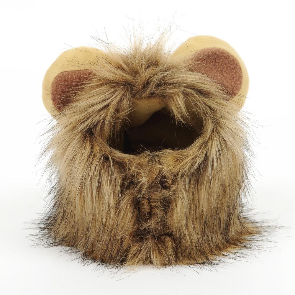Lion Hat for Cat - Light Brown / S - Hat for Cats