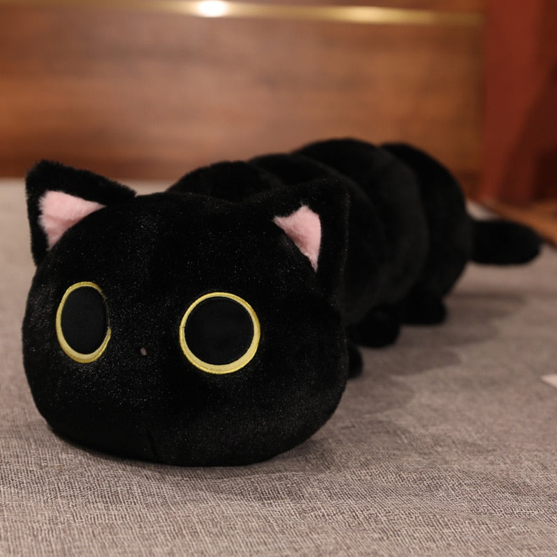 Long Black Cat Plush - 50cm / Black