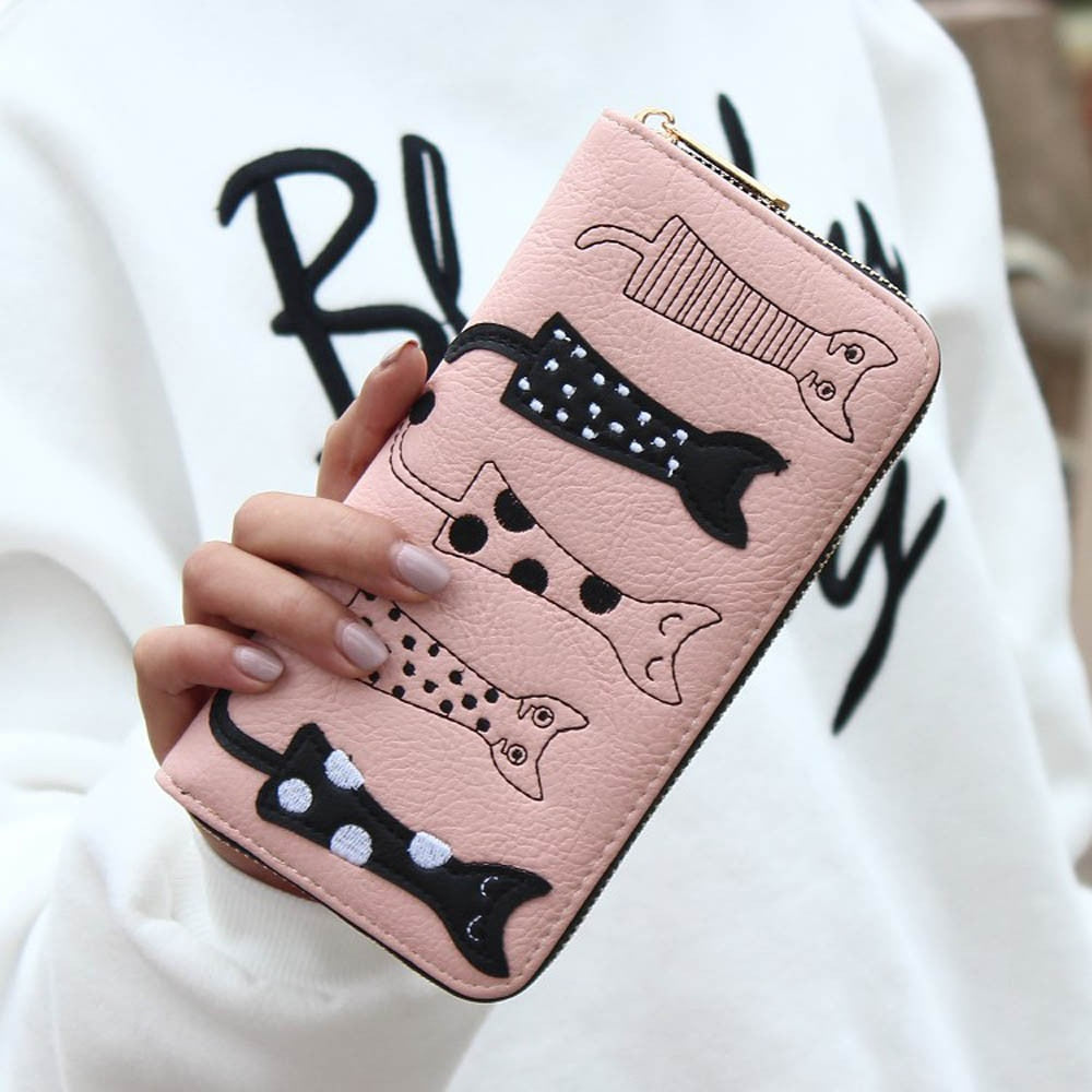 Long Cartoon Cat Purse - Cat purse