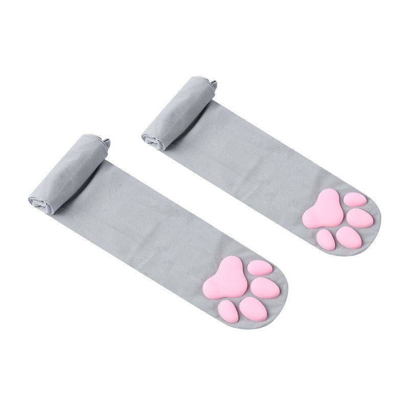 Long Cat Socks - Grey / One Size - Cat Socks