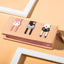Long Leather Cat Purse - Khaki - Cat purse