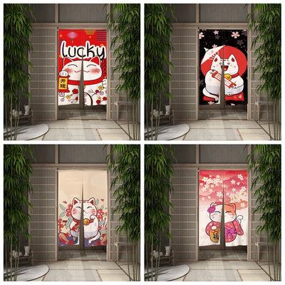 Lucky Cat Curtains - cat curtains