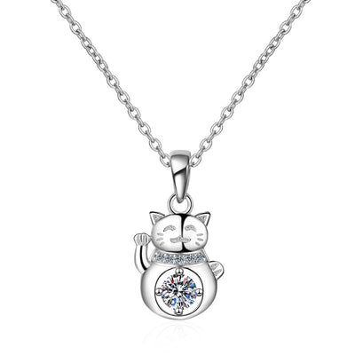 Lucky Cat Necklace - Cat necklace