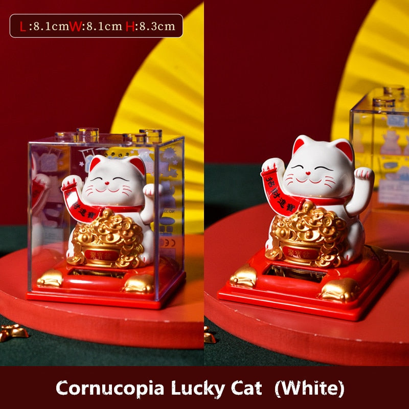 Lucky Cat Statue - Red