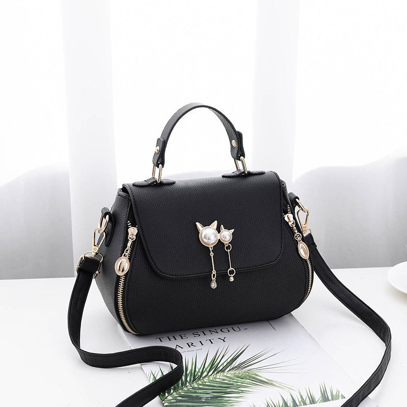 Luxurious Cat Handbag - Black - Cat Handbag