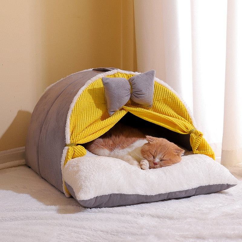 Luxurius Cat Bed - Yellow / M
