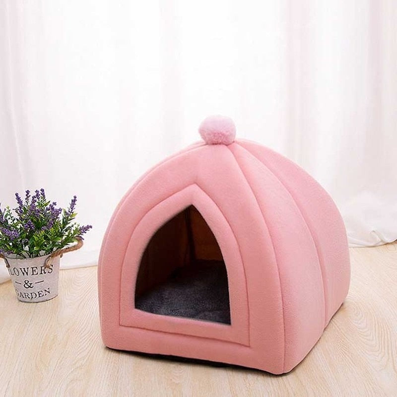 Luxury Cat Bed - Pink / S 28X28X30CM