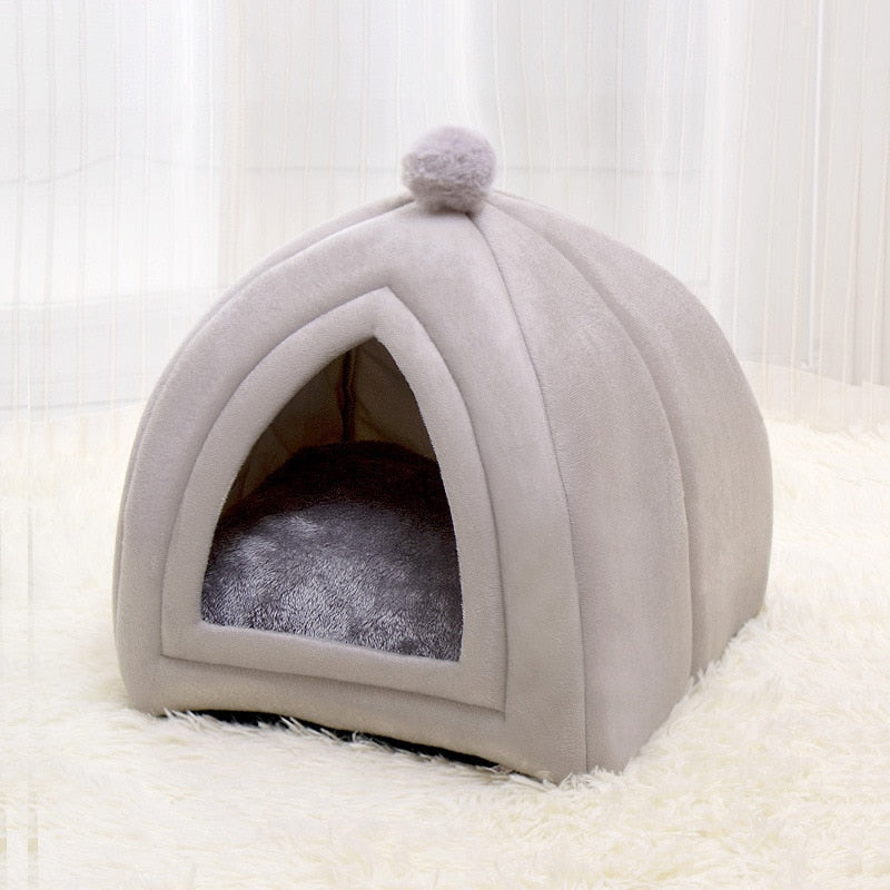 Luxury Cat Bed - Grey / S 28X28X30CM