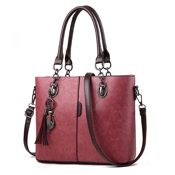 Luxury Cat Handbag - Light Purple Bag / 31 x 13 x 24cm - Cat