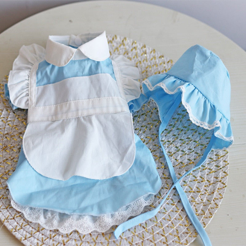 Maid Dress Clothes for Cats - Blue / S - Clothes for cats