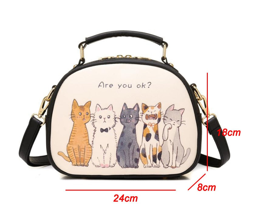 Meme Cat Handbag - Black - Cat Handbag