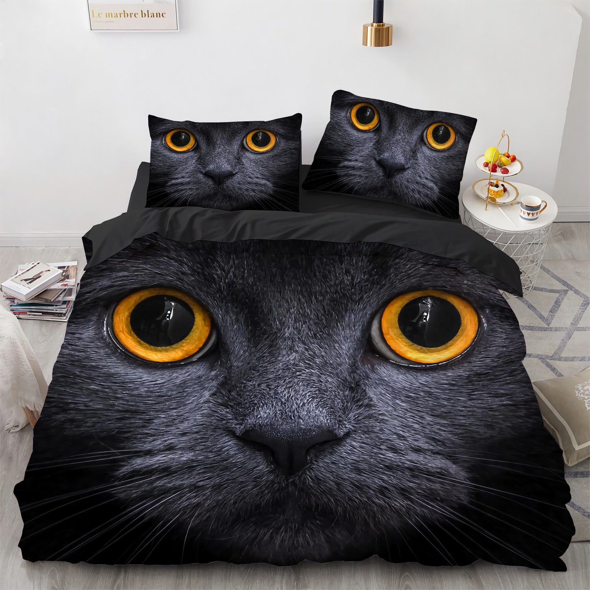 Midnight Cat Duvet Cover - Eyes / 70x133cm 2pcs