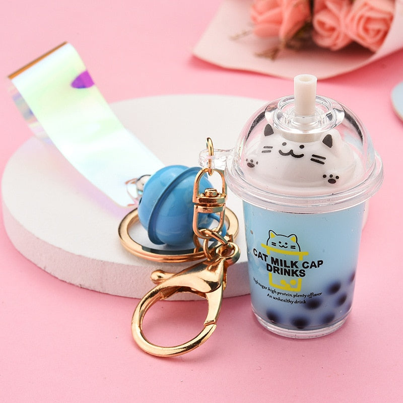 Milktea Cat Keychain - Cat Keychains