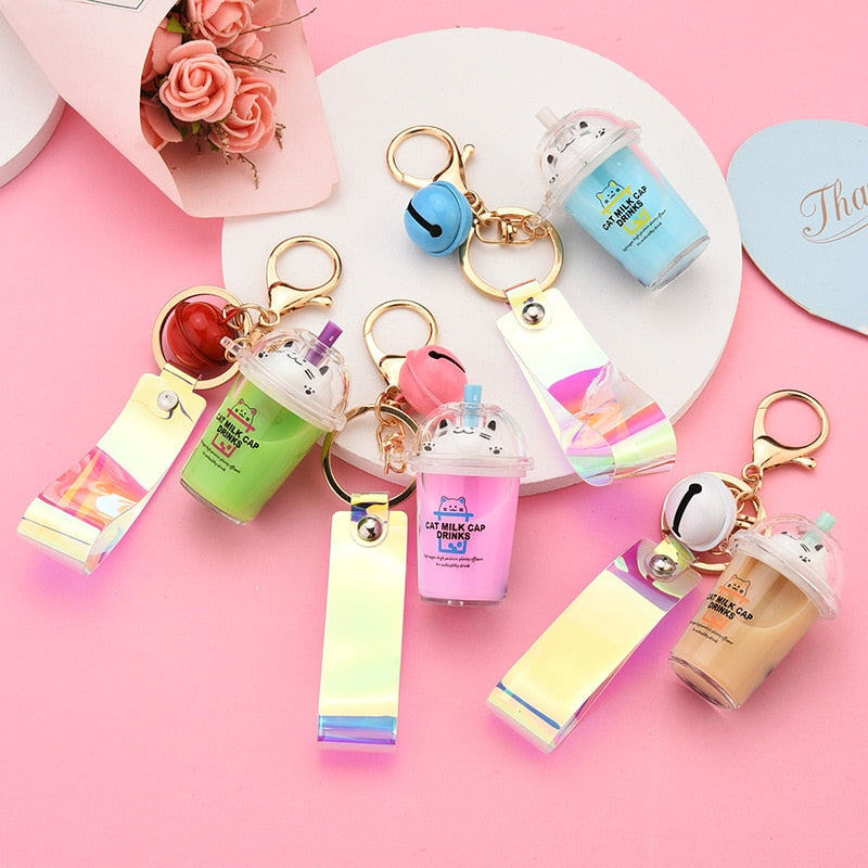 Milktea Cat Keychain - Cat Keychains