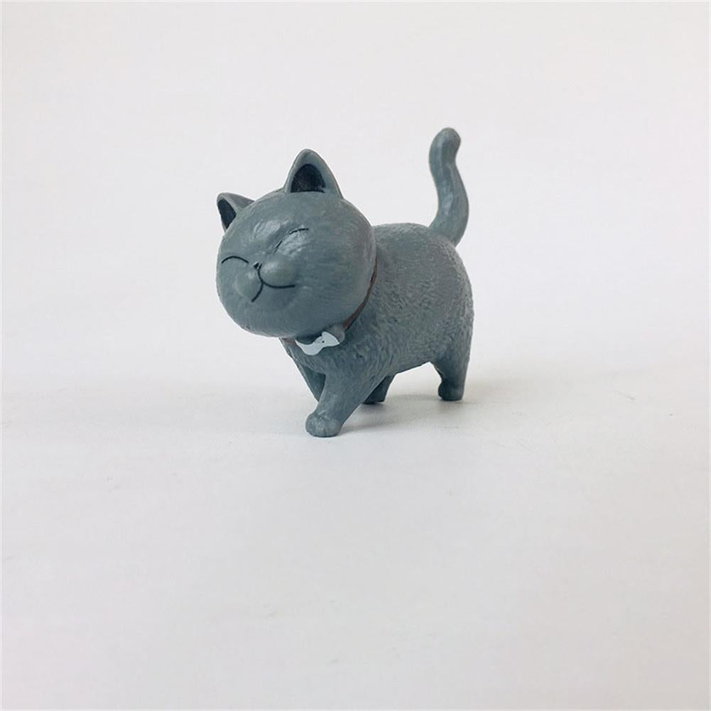 Mini Cat Figurines - Grey / United States