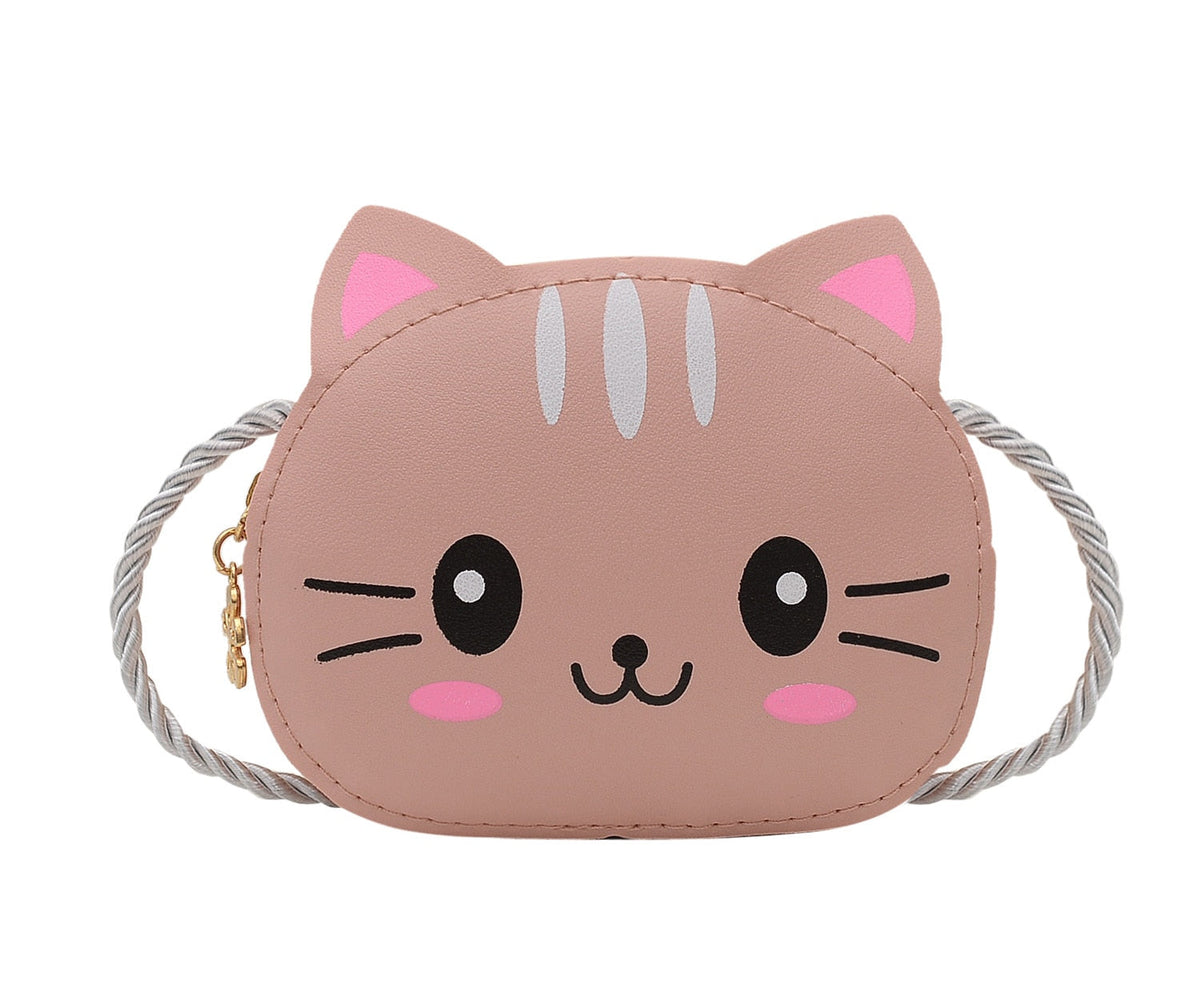 Mini Crossbody Cat Purse - Pink - Cat purse