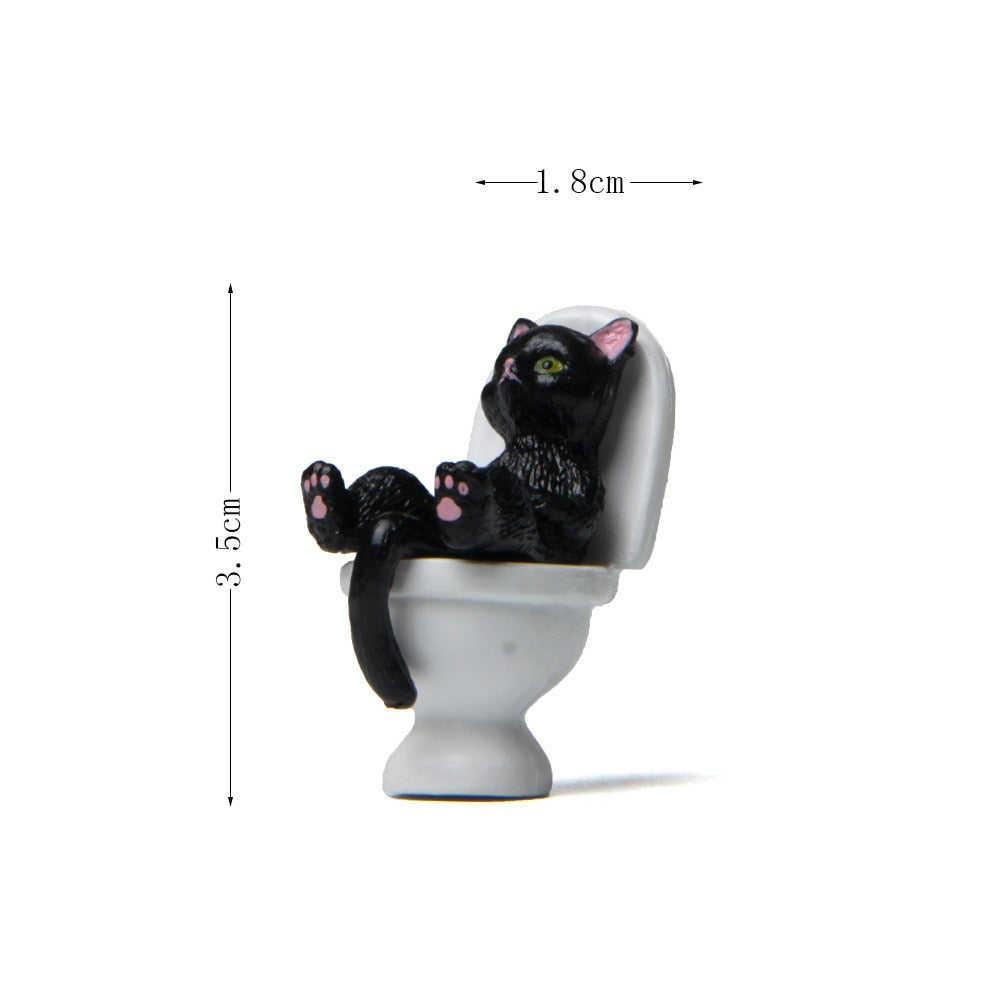 Miniature Cat Figurine - Black