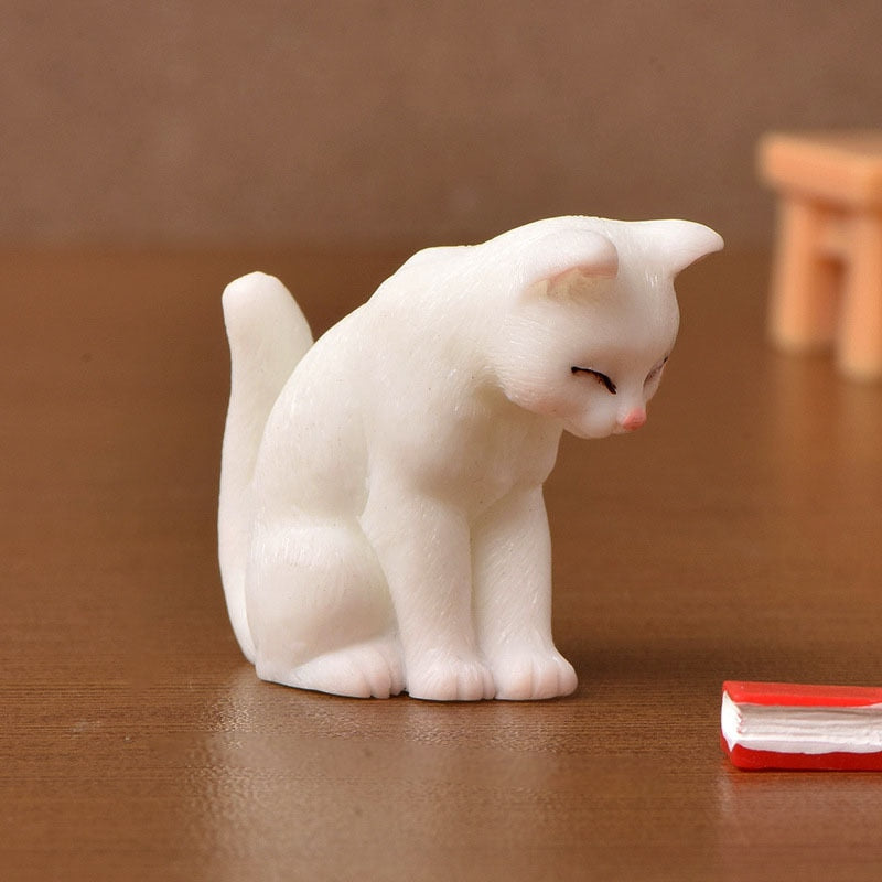 Miniature Cat Figurines - Sleepy