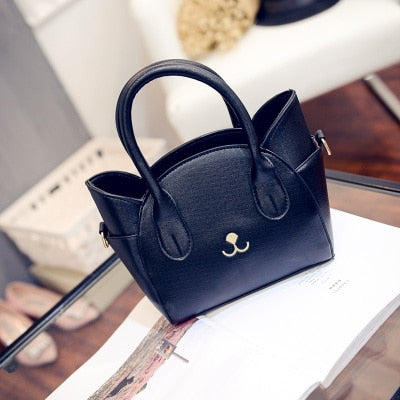 Minimalist Cat Handbag - Black - Cat Handbag