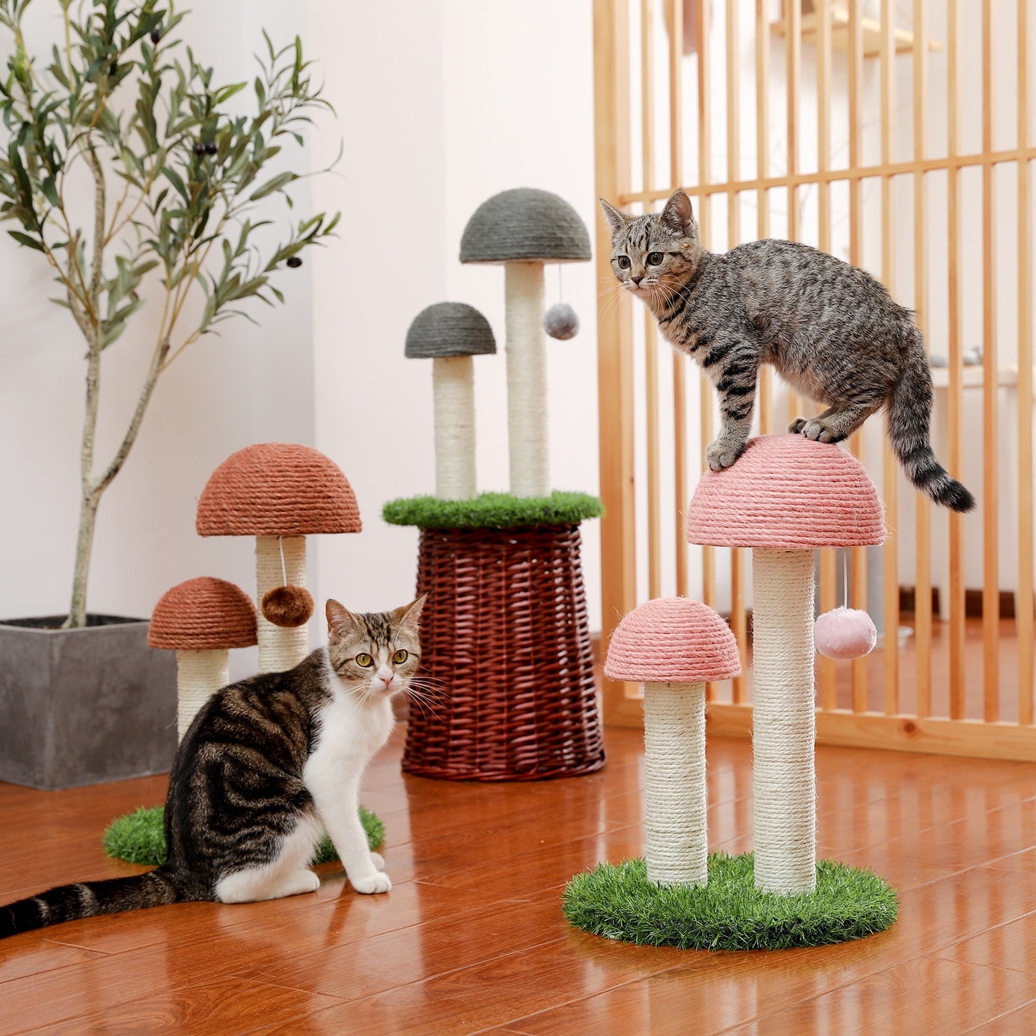 Mushroom Cat Scratching Post - Cat scratching post